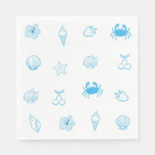Greek Beach Minimalist Napkin