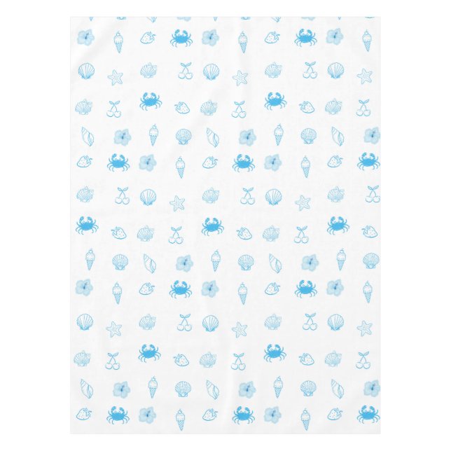 Greek Beach Minimalist Tablecloth (Front)