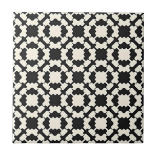 greek black and white rhombus tiles