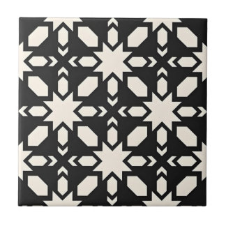 greek black and white star shape tiles