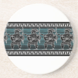 Greek Black Figure Guard Coaster