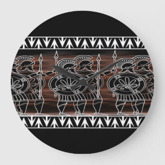 Greek Black Figure Troop Large Clock