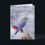 Greek - Blue Bird Christmas Greeting Card<br><div class="desc">Greek - Blue Bird Christmas Greeting Card</div>