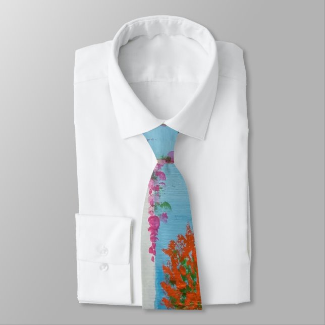 Greek Blue Door Tie (Tied)