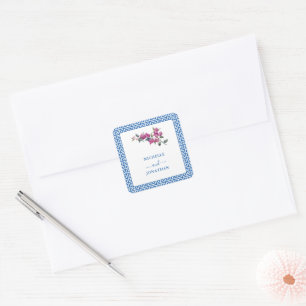 Greek Bougainvillea Wedding Envelope Seals