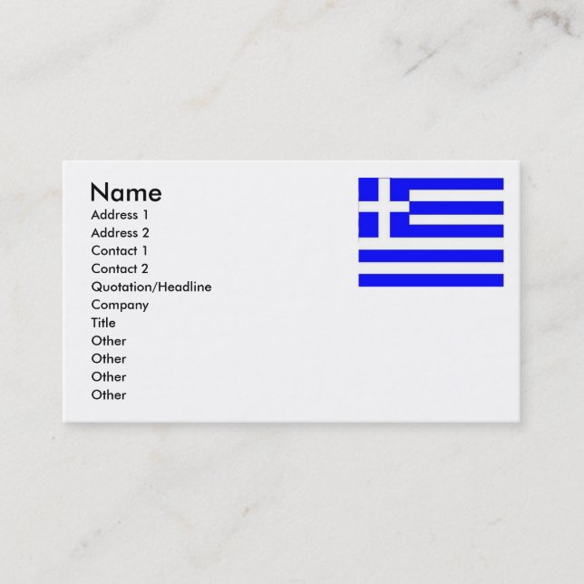 Greek Bussiness Cards (Front)