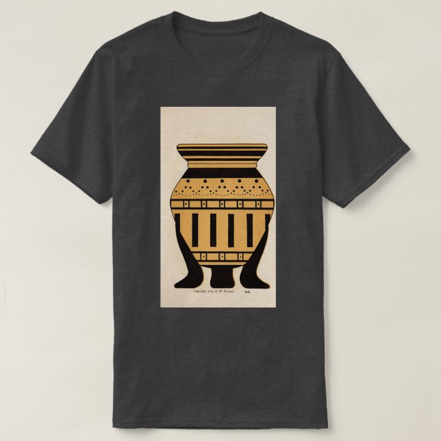 Greek Ceramic A Greek tripod vase used sometimes f T-Shirt (Design Front)