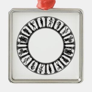 Greek Circle Metal Ornament