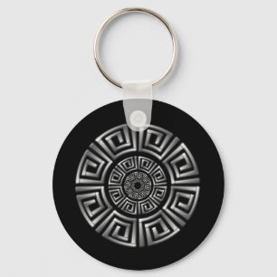 Greek Circle Motif Key Ring