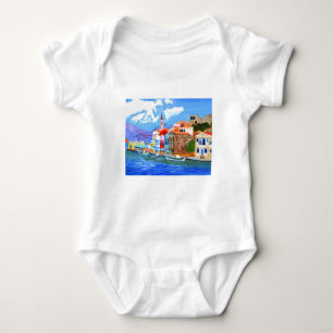 Greek coast baby bodysuit