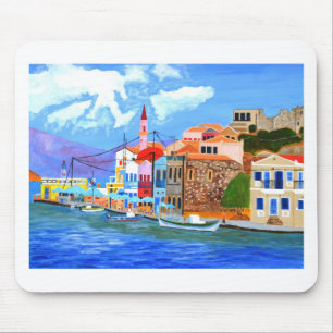 Greek coast mouse pad
