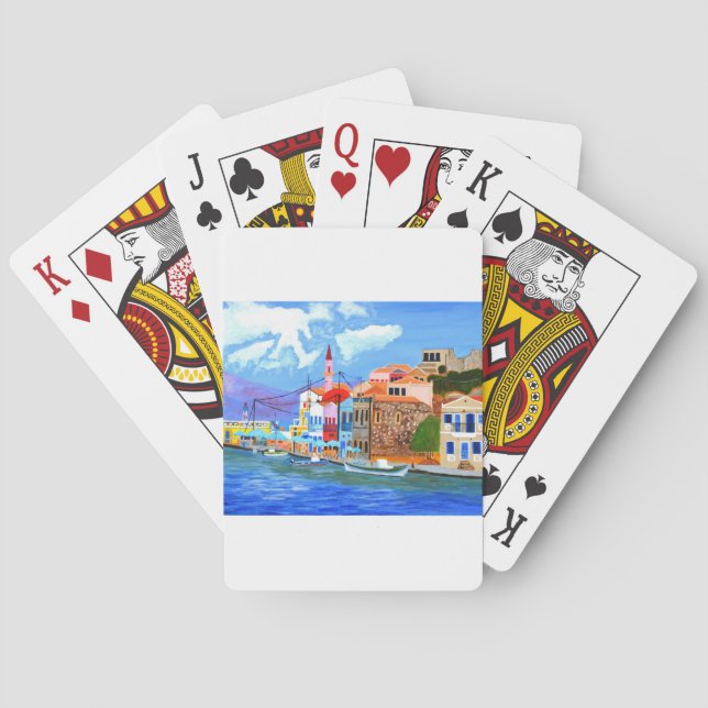 Greek coast playing cards (Back)