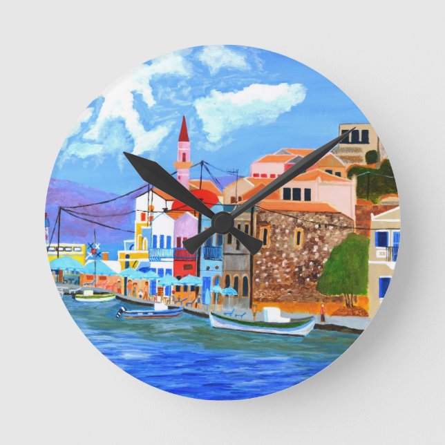 Greek coast round clock (Front)