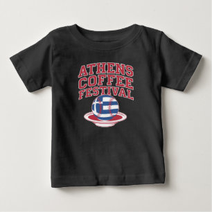 Greek Coffee Baseball Logo Baby T-Shirt