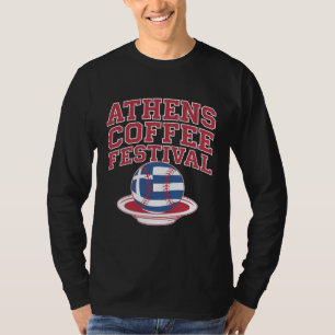 Greek Coffee Baseball Logo T-Shirt