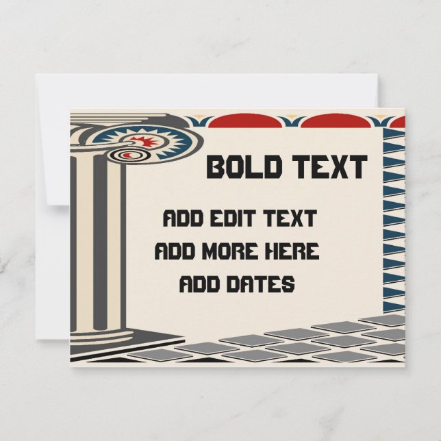 Greek Column, Bold Text, (Front)