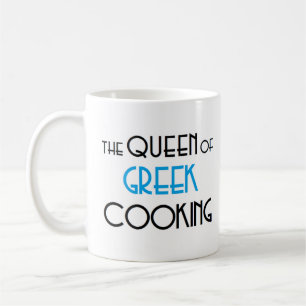 greek cooking queen coffee mug