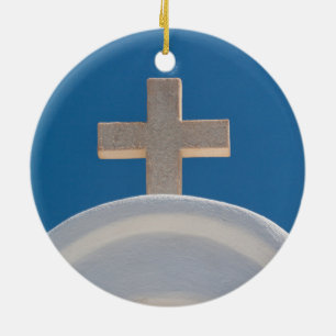 Greek Cross Ceramic Ornament