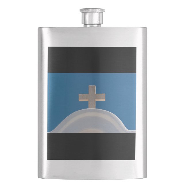 Greek Cross Hip Flask (Front)