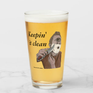 Greek Cyclops Knife Shave Fantasy Drinking Glass