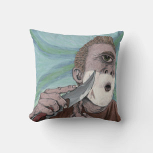 Greek Cyclops Knife Shaving Fantasy Art Pillow
