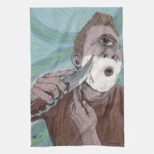 Greek Cyclops Knife Shaving Fantasy Art Towel