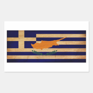 Greek Cyprus Flag Rectangular Sticker
