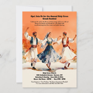 Greek Dancers Invitation