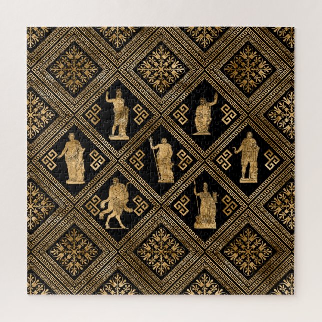 Greek Deities and Meander Key ornament Jigsaw Puzzle (Vertical)