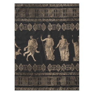 Greek Deities and Meander key ornament Tablecloth