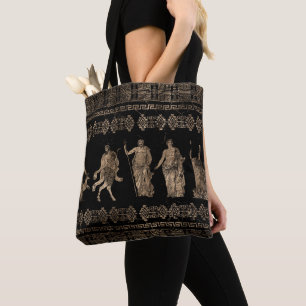 Greek Deities and Meander key ornament Tote Bag