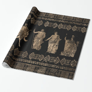 Greek Deities and Meander key ornament Wrapping Paper