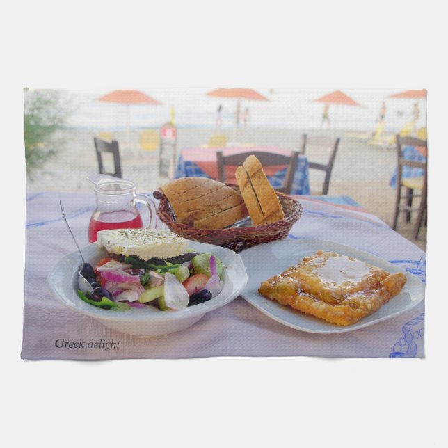 Greek delight tea towel (Horizontal)