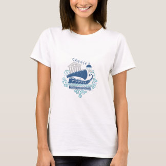Greek Design Ship T Shirt 