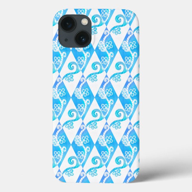Greek Diamond Pattern Lace Flourishes Case-Mate iPhone Case (Back)