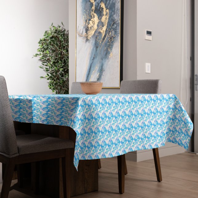 Greek Diamond Pattern Lace Flourishes  Tablecloth (Creator Uploaded)