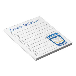 Greek Diner Coffee Cup Personalised Grocery List Notepad