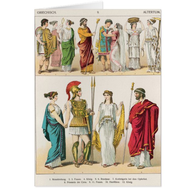 Greek Dress, from 'Trachten der Voelker, 1864 (Front)