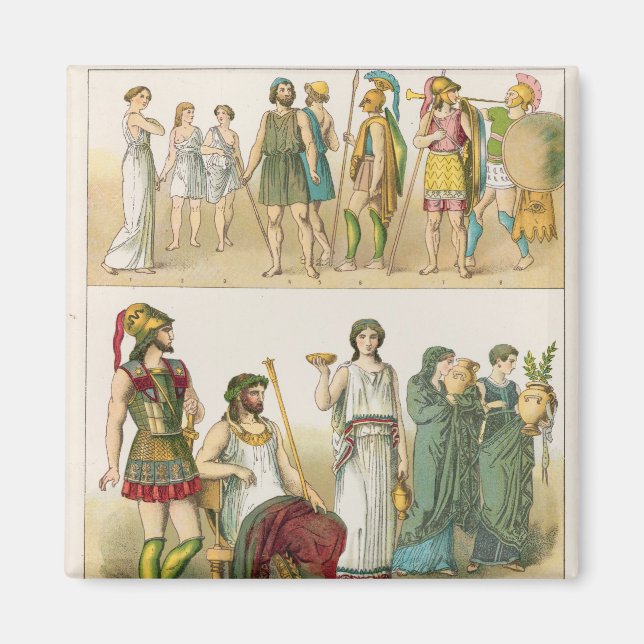 Greek Dress, from 'Trachten der Voelker', 1864 Magnet (Front)