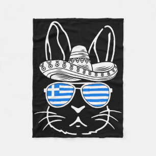 Greek Easter Bunny Cinco De Mayo 2025 Family Match Fleece Blanket