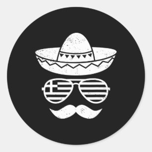 Greek Easter Sungles Cinco De Mayo Mexican Kids Bo Classic Round Sticker