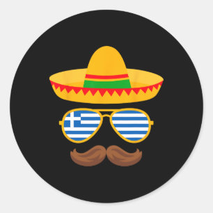 Greek Easter Sungles Cinco De Mayo Mexican Kids Bo Classic Round Sticker