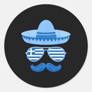 Greek Easter Sungles Cinco De Mayo Mexican Kids Bo Classic Round Sticker