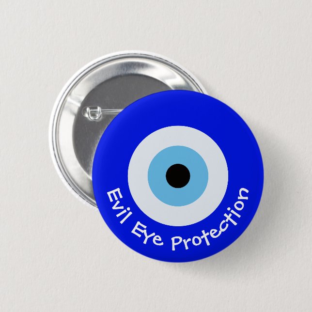 Greek Evil Eye 6 Cm Round Badge (Front & Back)