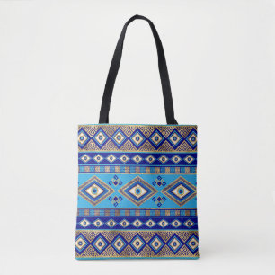 Greek Evil Eye and Meander Key Ornament Tote Bag