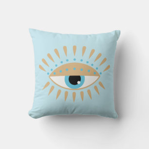 Greek Evil Eye Blue Cushion