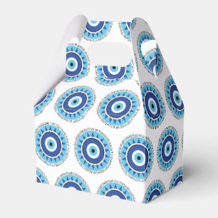 Greek Evil Eye Blue White Favour Box