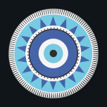 Greek Evil Eye Blue White Magnet<br><div class="desc">An illustrations of the Greek evil eye. Which is the Greek and Turkish symbol of protection.</div>