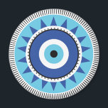 Greek Evil Eye Blue White Magnet<br><div class="desc">An illustrations of the Greek evil eye. Which is the Greek and Turkish symbol of protection.</div>