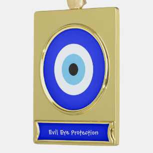 Greek Evil Eye Gold Plated Banner Ornament